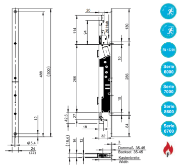 Motormodul f. Anti-Panik-Gegenkasten Nr.765M